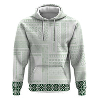 Samoa Siapo Green Trimmed Zip Hoodie Samoa White Sunday - Polynesian Pride