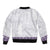 Samoa Siapo Purple Trimmed Sleeve Zip Bomber Jacket Samoa White Sunday - Polynesian Pride