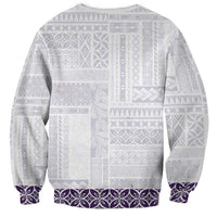 Samoa Siapo Purple Trimmed Sweatshirt Samoa White Sunday - Polynesian Pride