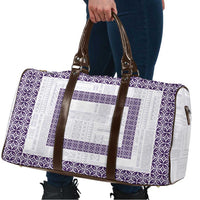 Samoa Siapo Purple Trimmed Travel Bag Samoa White Sunday - Polynesian Pride