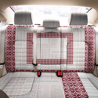 Samoa Siapo Red Trimmed Back Car Seat Cover Samoa White Sunday - Polynesian Pride