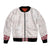 Samoa Siapo Red Trimmed Bomber Jacket Samoa White Sunday - Polynesian Pride