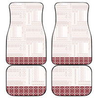 Samoa Siapo Red Trimmed Car Mats Samoa White Sunday - Polynesian Pride