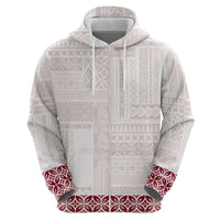 Samoa Siapo Red Trimmed Hoodie Samoa White Sunday - Polynesian Pride