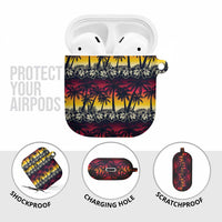 Hawaii Hibiscus Palm Tree Sunset AirPods Case Tropical Style - Polynesian Pride