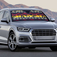 Hawaii Hibiscus Palm Tree Sunset Auto Sun Shade Tropical Style - Polynesian Pride