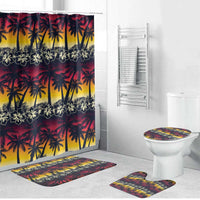 Hawaii Hibiscus Palm Tree Sunset Bathroom Set Tropical Style - Polynesian Pride