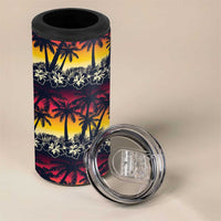 Hawaii Hibiscus Palm Tree Sunset 4 in 1 Can Cooler Tumbler Tropical Style - Polynesian Pride