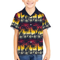 Hawaii Hibiscus Palm Tree Sunset Hawaiian Shirt Tropical Style - Polynesian Pride