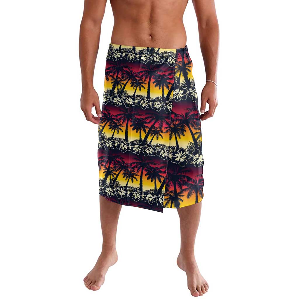 Hawaii Hibiscus Palm Tree Sunset Lavalava Tropical Style - Polynesian Pride