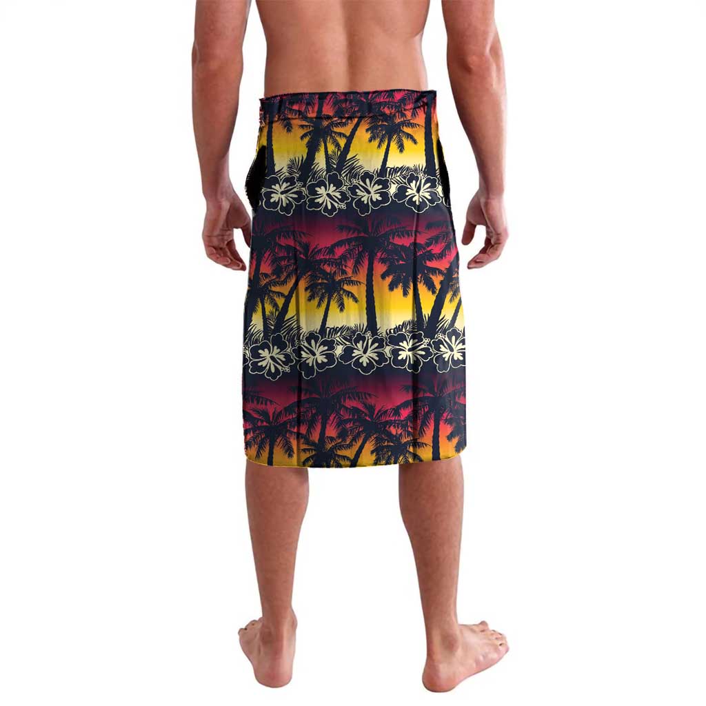 Hawaii Hibiscus Palm Tree Sunset Lavalava Tropical Style - Polynesian Pride