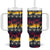 Hawaii Hibiscus Palm Tree Sunset Tumbler With Handle Tropical Style - Polynesian Pride