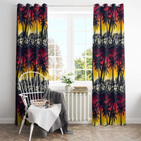 Hawaii Hibiscus Palm Tree Sunset Window Curtain Tropical Style - Polynesian Pride