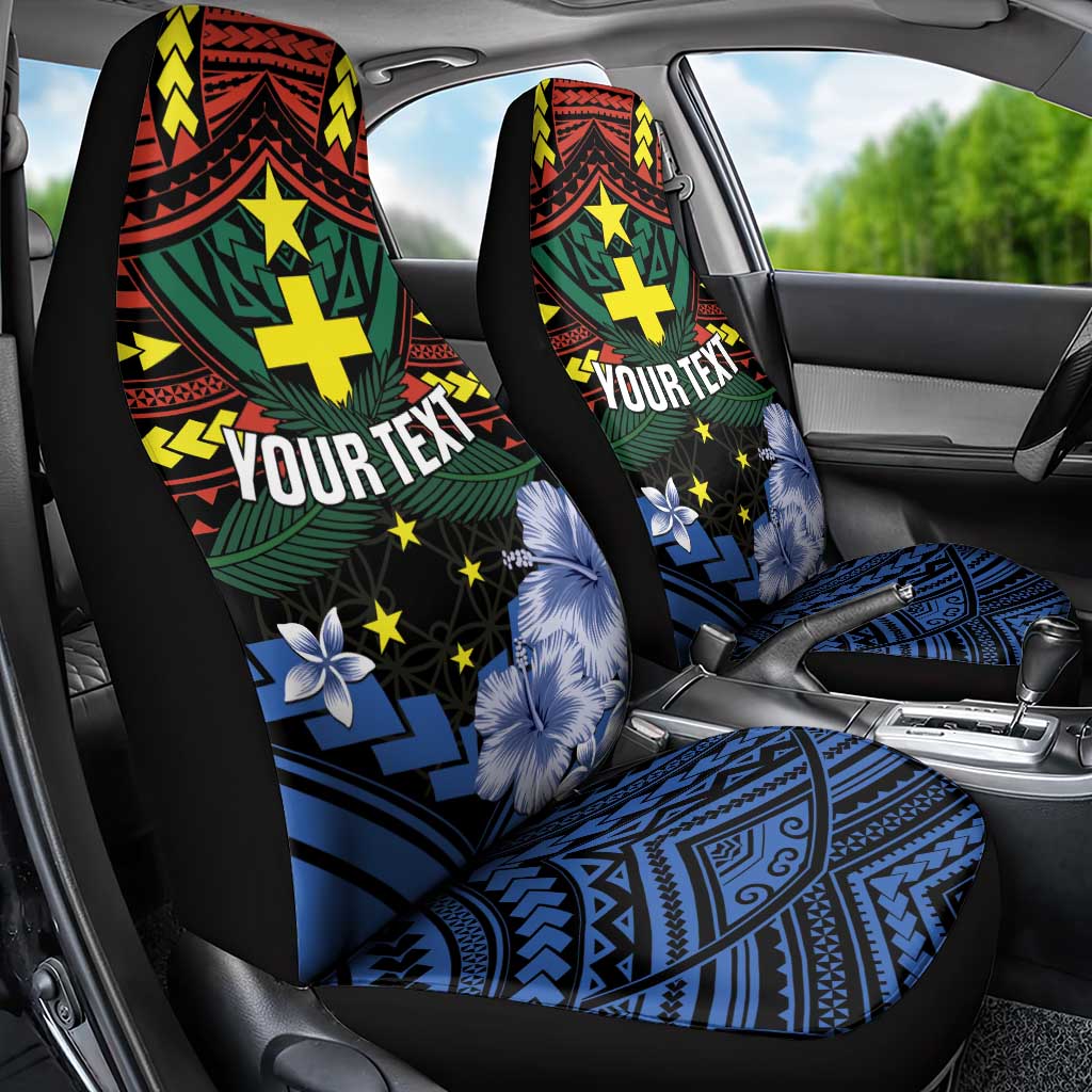 Personalised Vanuatu Tafea Province Car Seat Cover Unique Tropical Tribal Pattern
