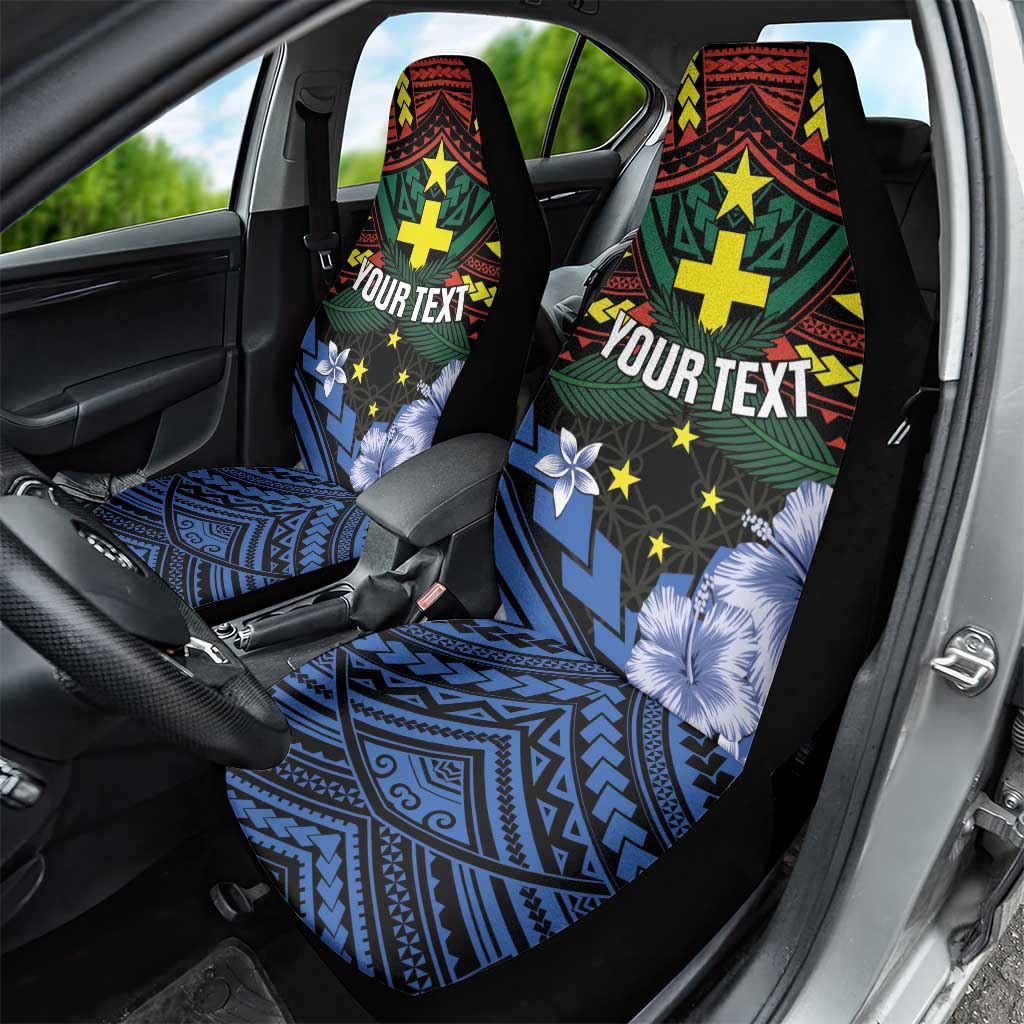 Personalised Vanuatu Tafea Province Car Seat Cover Unique Tropical Tribal Pattern