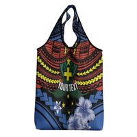 Vanuatu Tafea Province Grocery Bag Unique Tropical Tribal Pattern