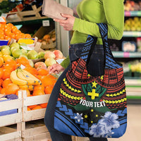 Vanuatu Tafea Province Grocery Bag Unique Tropical Tribal Pattern