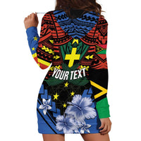 Personalised Vanuatu Tafea Province Hoodie Dress Unique Tropical Tribal Pattern