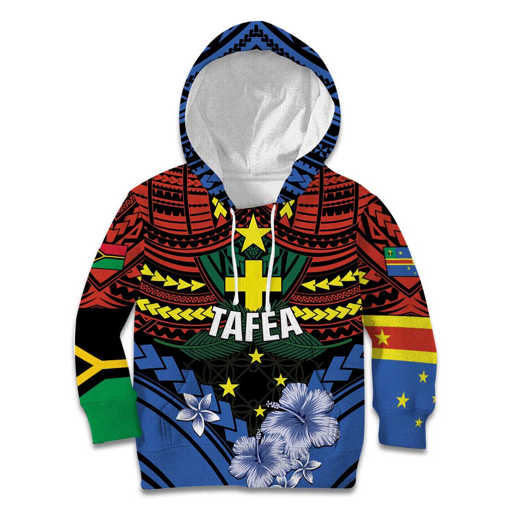 Personalised Vanuatu Tafea Province Kid Hoodie Unique Tropical Tribal Pattern LT01 Hoodie Colorful - Polynesian Pride