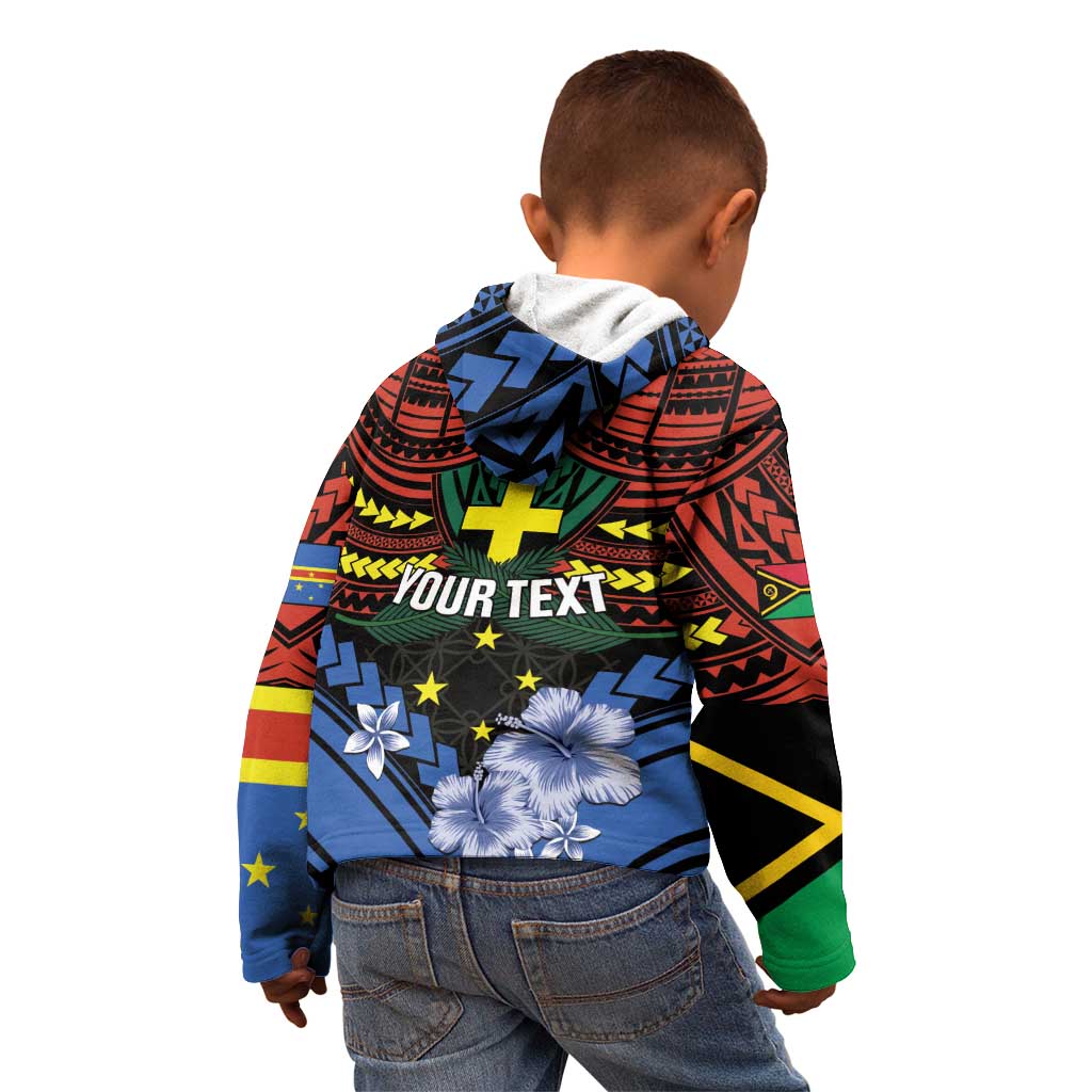 Personalised Vanuatu Tafea Province Kid Hoodie Unique Tropical Tribal Pattern LT01 - Polynesian Pride