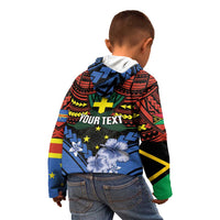Personalised Vanuatu Tafea Province Kid Hoodie Unique Tropical Tribal Pattern LT01 - Polynesian Pride