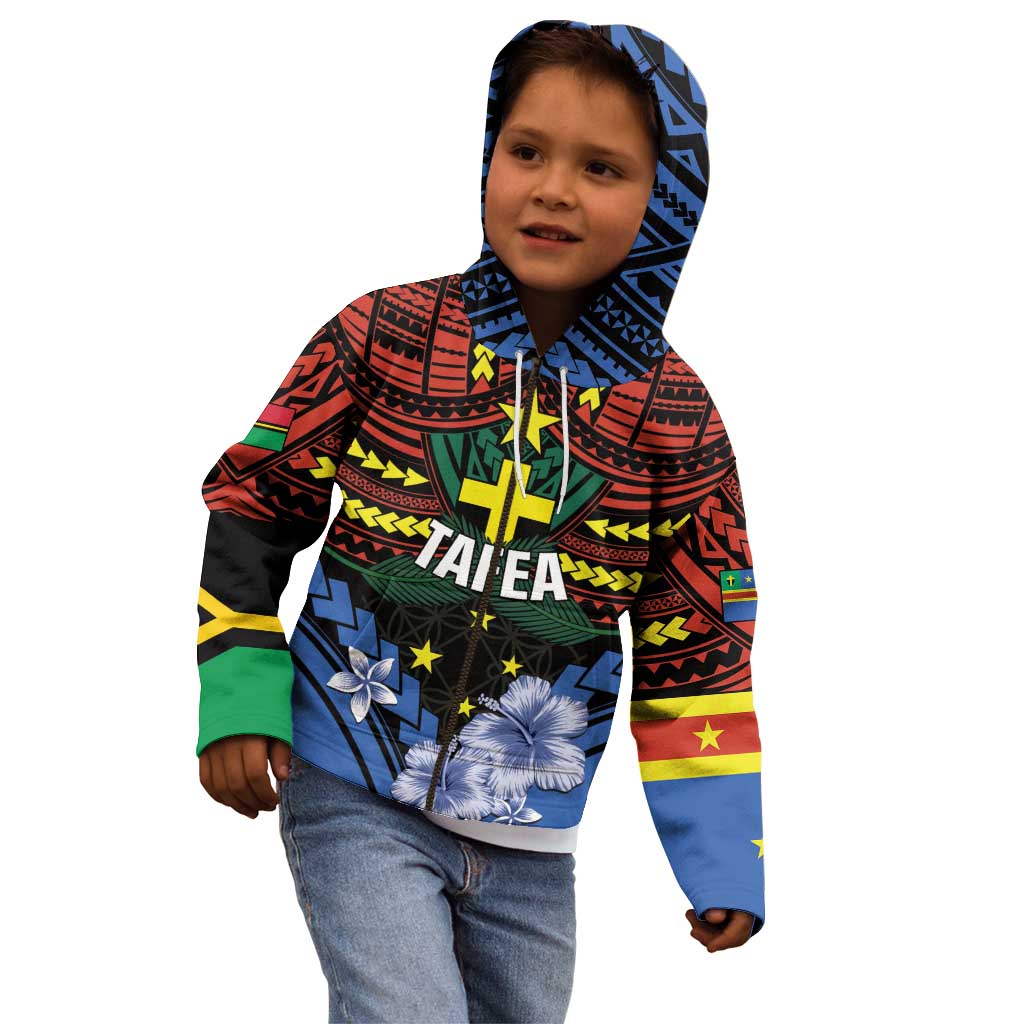 Personalised Vanuatu Tafea Province Kid Hoodie Unique Tropical Tribal Pattern LT01 - Polynesian Pride