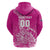 Custom New Zealand Rugby Silver Fern Hoodie Aotearoa Kiwi Maori Pink Version - Polynesian Pride