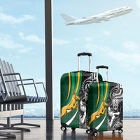 New Zealand and South Africa Rugby Luggage Cover Silver Fern Protea Pattern World Cup 2023 LT01 - Polynesian Pride