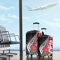 New Zealand and England Rugby Luggage Cover Silver Fern With Red Rose World Cup 2023 LT01 - Polynesian Pride