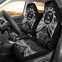 Toitu Te Tiriti Aotearoa Silver Fern Car Seat Cover New Zealand Maori Pattern LT01 - Polynesian Pride