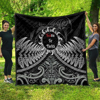 Toitu Te Tiriti Aotearoa Silver Fern Quilt New Zealand Maori Pattern LT01 - Polynesian Pride