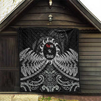 Toitu Te Tiriti Aotearoa Silver Fern Quilt New Zealand Maori Pattern LT01 - Polynesian Pride