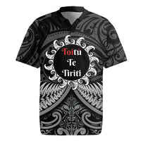 Personalised Toitu Te Tiriti Aotearoa Silver Fern Rugby Jersey New Zealand Maori Pattern