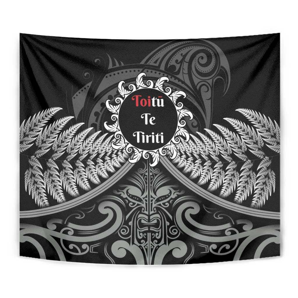 Toitu Te Tiriti Aotearoa Silver Fern Tapestry New Zealand Maori Pattern LT01 - Polynesian Pride
