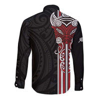 Toitu Te Reo Maori Toitu Te Whenua Toitu Te Tiriti Long Sleeve Button Shirt Maori Warrior New Zealand