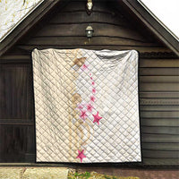 Beige Frangipani Sea Shell Quilt Starfish Polynesian Pattern - Polynesian Pride