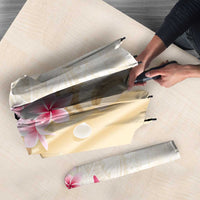 Beige Frangipani Sea Shell Umbrella Starfish Polynesian Pattern - Polynesian Pride