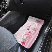 Pink Plumeria Sea Shell Car Mats Starfish Polynesian Pattern - Polynesian Pride