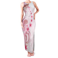Pink Plumeria Sea Shell Family Matching Tank Maxi Dress and Hawaiian Shirt Starfish Polynesian Pattern - Polynesian Pride