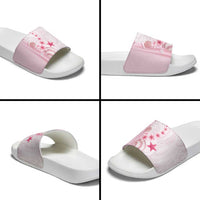 Pink Plumeria Sea Shell Slide Sandals Starfish Polynesian Pattern - Polynesian Pride