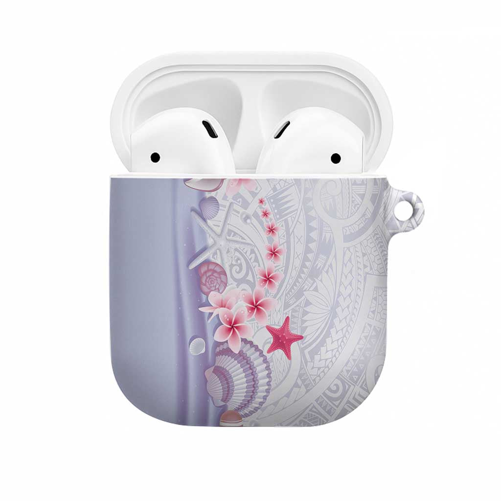 Purple Plumeria Sea Shell AirPods Case Starfish Polynesian Pattern - Polynesian Pride