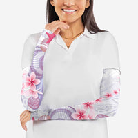 Purple Plumeria Sea Shell Arm Sleeves Starfish Polynesian Pattern - Polynesian Pride