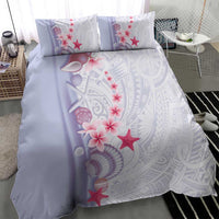 Purple Plumeria Sea Shell Bedding Set Starfish Polynesian Pattern - Polynesian Pride