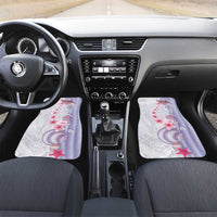 Purple Plumeria Sea Shell Car Mats Starfish Polynesian Pattern - Polynesian Pride