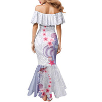 Purple Plumeria Sea Shell Family Matching Mermaid Dress and Hawaiian Shirt Starfish Polynesian Pattern - Polynesian Pride