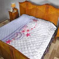 Purple Plumeria Sea Shell Quilt Starfish Polynesian Pattern - Polynesian Pride