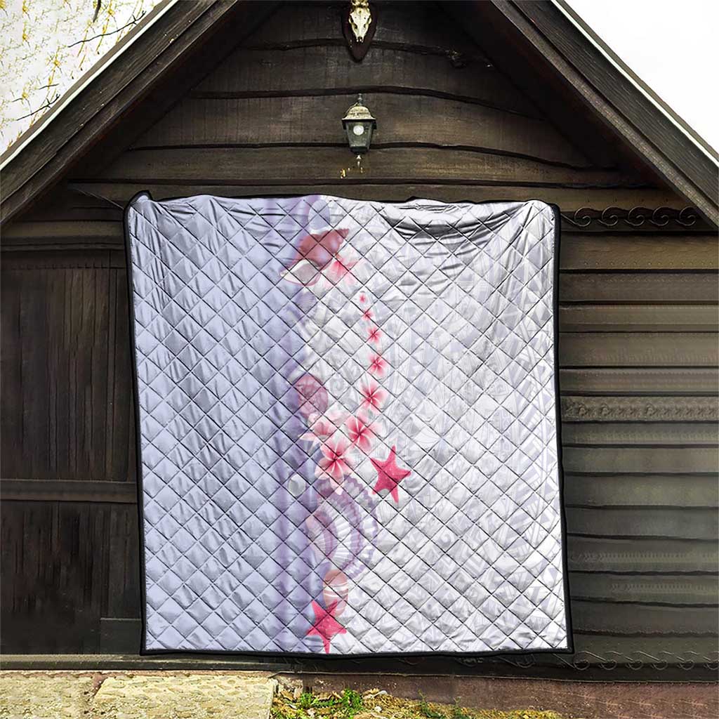 Purple Plumeria Sea Shell Quilt Starfish Polynesian Pattern - Polynesian Pride