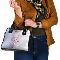 Purple Plumeria Sea Shell Shoulder Handbag Starfish Polynesian Pattern - Polynesian Pride