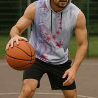 Purple Plumeria Sea Shell Sleeveless Hoodie Starfish Polynesian Pattern - Polynesian Pride