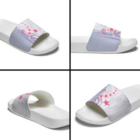 Purple Plumeria Sea Shell Slide Sandals Starfish Polynesian Pattern - Polynesian Pride